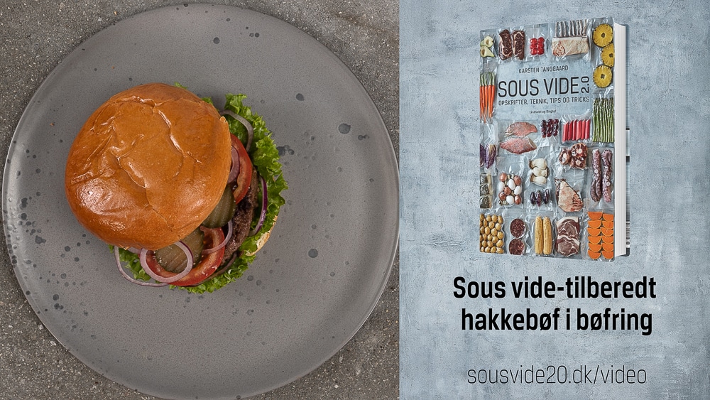 Video: Hakkebøf bøfring, tilberedt sous vide –