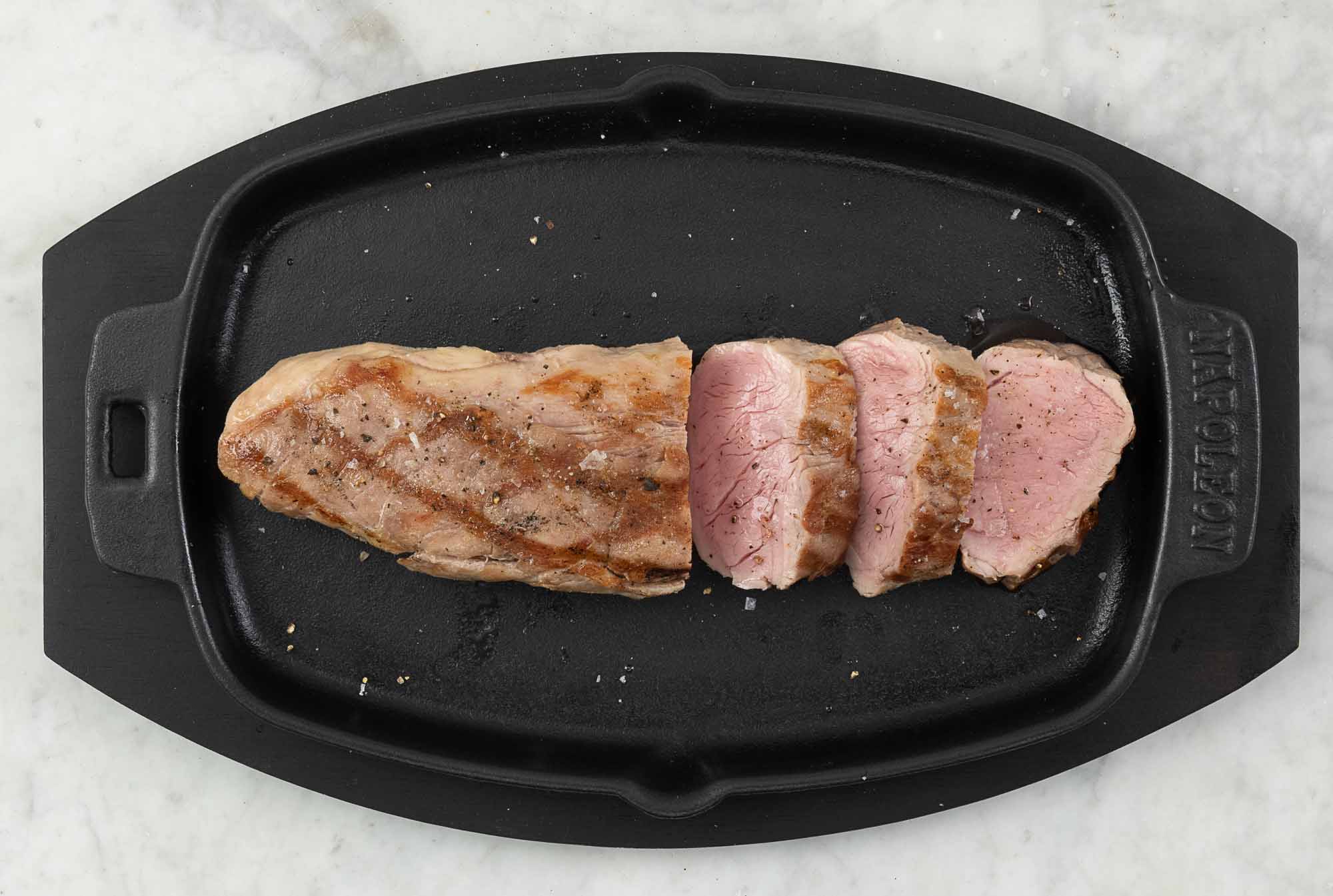 Mørbrad af gris (svinemørbrad) sous vide/grill-tilberedt, tid og temperatur med opskrift Sous vide 2.0